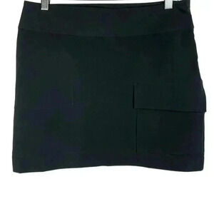 Title Nine Skirt Sz 6 Pockets Outdoor Zip Up Cargo MINI Black
